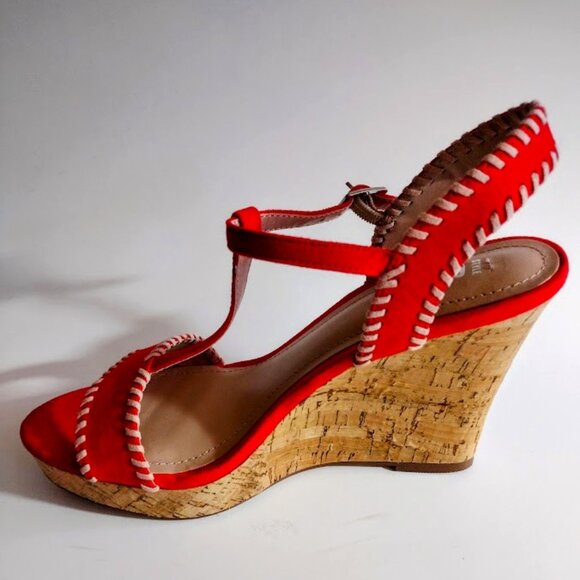 Style Charles Bold Red Coral Sandals - Picture 3 of 4